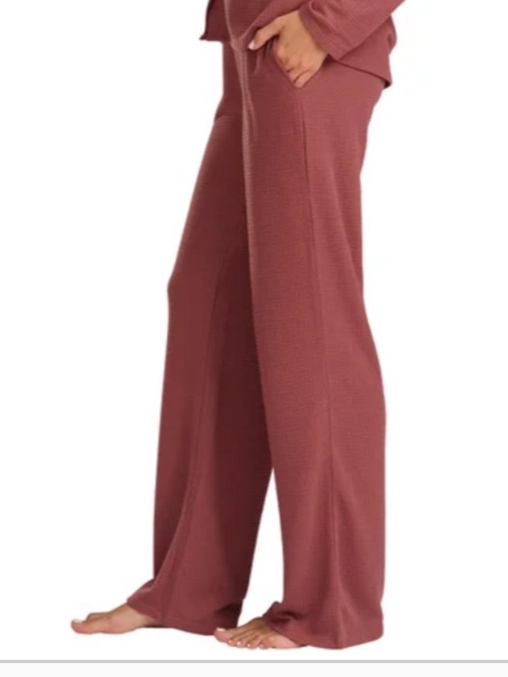 Splendid Rust Waffle Lounge Pant EUC